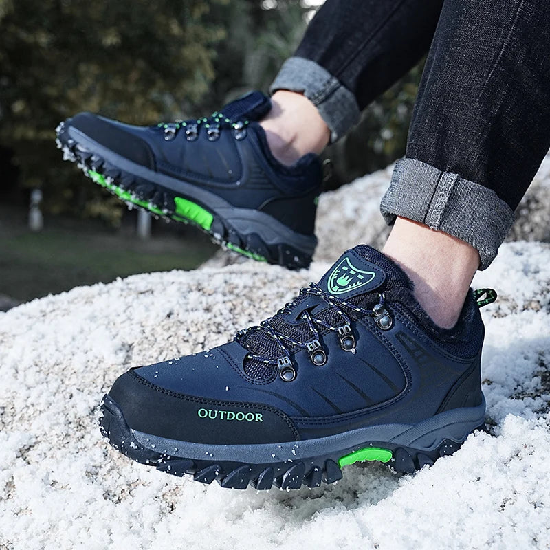 Men's Sneakers Outdoor Low-top Men's Hiking Shoes for Mountain Climbing and Warmth Men's Boots Outdoor Hiking Boots Work Shoes