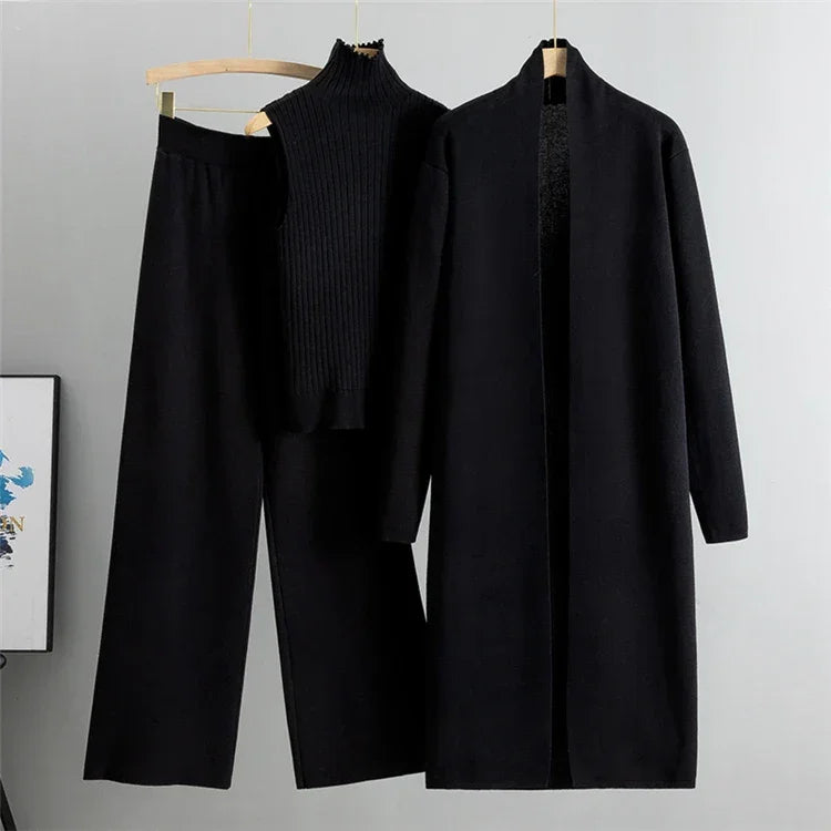 Sets Outifits New 3PCS Solid Tape Patch Tank Top &  Pants Set with Coat Fashion Casual Women Tracksuits Female