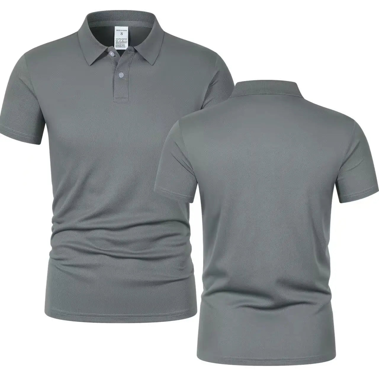 Men's Short Sleeve Polo Shirt Summe Button Classic Fit Casual T-Shirts Oversize Pullover Shirts Man Solid Color Lightweight Tops
