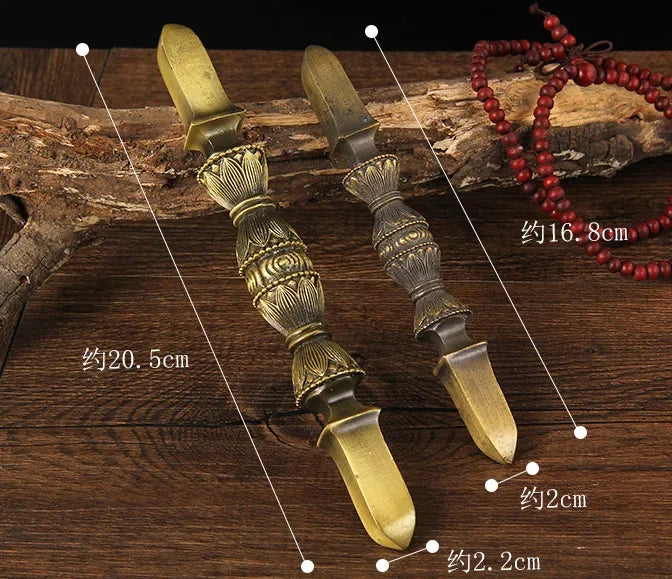 6.3" 16Cm Copper Tokkosho Vajra Dorje Tibetan Buddhism Meditation Artifact Lucky Buddhism Dharma Implement Collection Ornaments