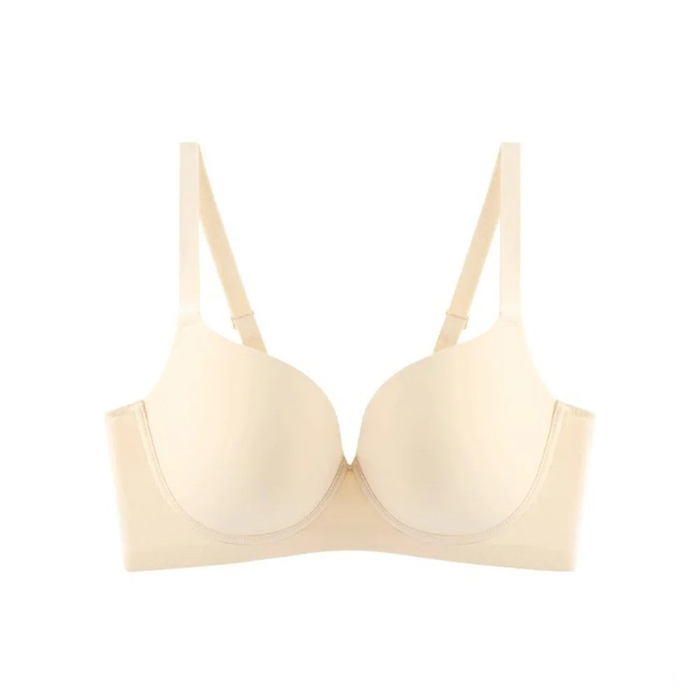 Breathable Full Cup Bra Women's Underwear Invisible Anti-Sagging Side Breast Collection Large Size Summer Brassiere Comfortable