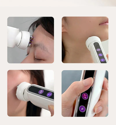 RF Facial Massage Roller EMS Face Lifting Machine Microcurrent Skin Tightening Face V-line Beauty Device Eye Roller Skin Care