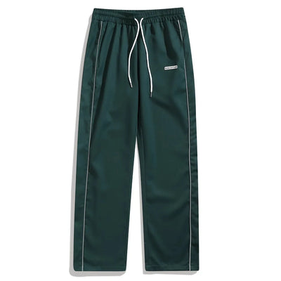 Men's New Woven Trousers High Street Trend Retro Casual Cuff Long Pants