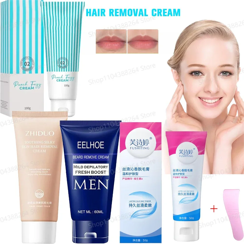 Hair Removal Cream Natural Gentle Soothing Ointment Soften Nourishing Refreshing Skin Women Men Lip Armpit Body Painless