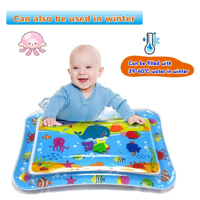 Summer Inflatable Water Mat PVC Playmat Toddler Activity Play Center Water Mat for Babies Early Education Developing Summer Toy