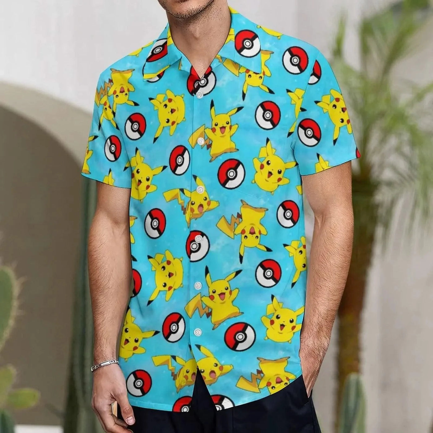 Summer Men's Shirt Cute Animal Print  Shirt