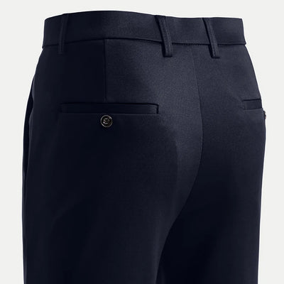 Men's Stretch Trousers Casual Smart Suit Pants Formal Straight Sport Clothing Japanese New Black Navy Elastic Office Work Pants