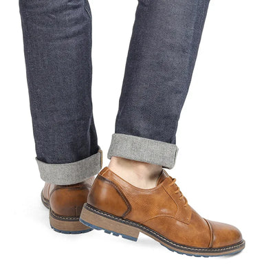 Men's Formal Shoes British Retro Brogue Shoes Mens Casual Business Leather Oxfords Men Office Dress Shoe Flats