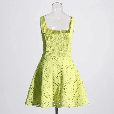 Summer Sundress Holiday Print Embroidery Cotton Short Cake Dress Women Sleeveless Tank Elastic Back Cocktail Party Vestidos
