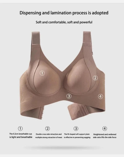 Plus Size Women Seamless Bras Sexy V Waist Brassiere Padded Wireless Soft Sleepwear Female Solid Breathable Underwear Lingerie