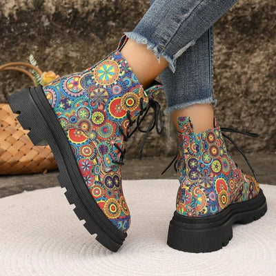 Women's Short Boots, Round Toe Thick-soled Sleeve Design, PU Upper, Simple and Versatile Style, Autumn Casual Wear Women's Boots