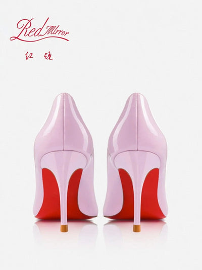 Pink, Pointed Toe High heeled shoes for women | light lipstick base sexy temperament, not tiring, single foot shoes