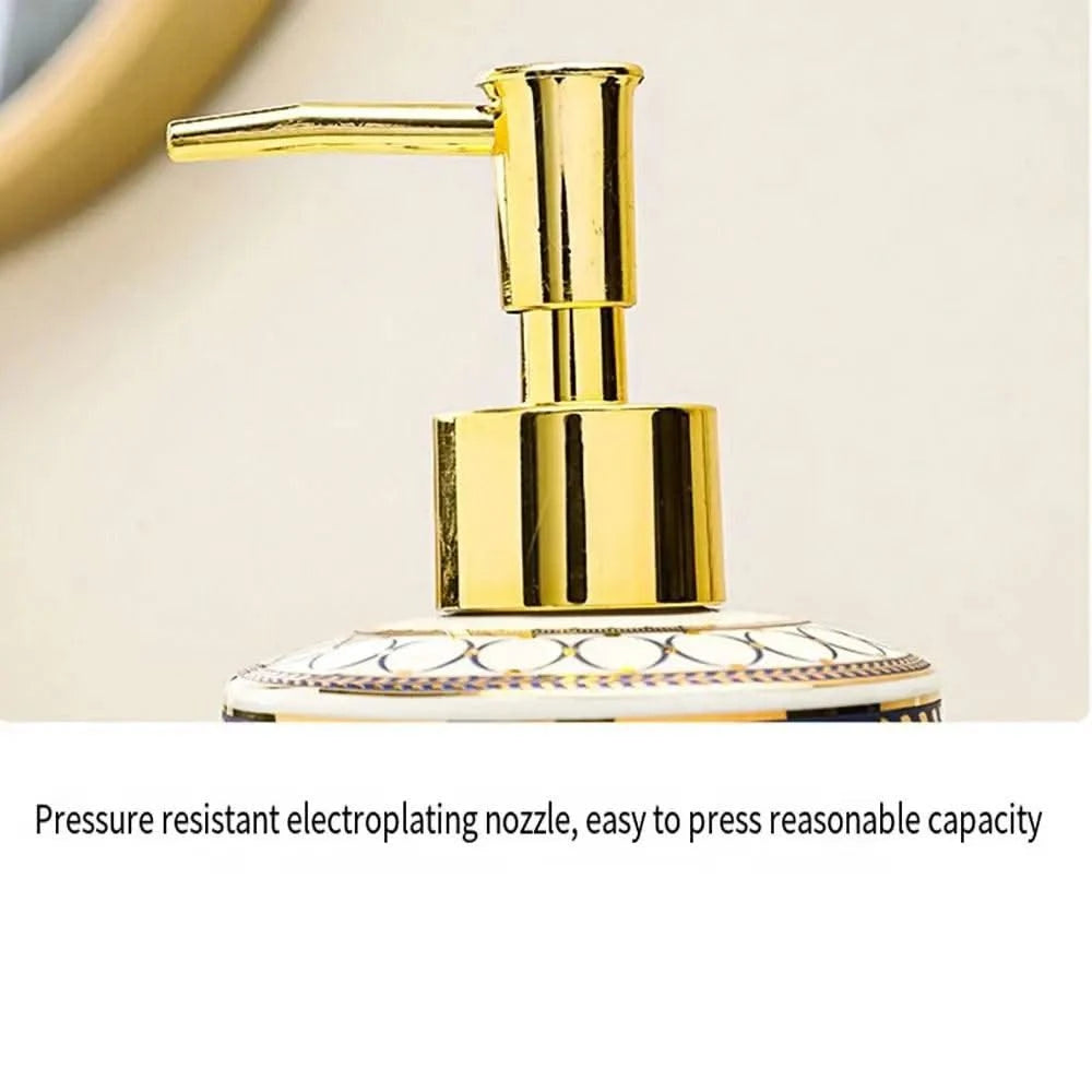 Luxury Ceramic Soap Dispenser Colorful Painted Lightweight Soap Pump Bottle Refillable Empty Liquid Lotion Dispenser Home