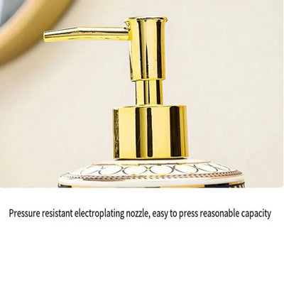 Luxury Ceramic Soap Dispenser Colorful Painted Lightweight Soap Pump Bottle Refillable Empty Liquid Lotion Dispenser Home