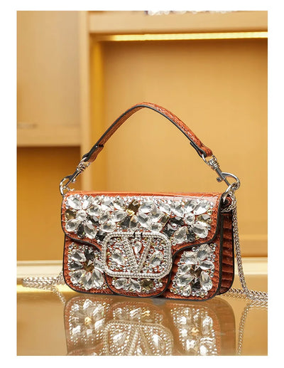 Chic Women's Crossbody Bag Leather Shoulder Handbag Designer Tote Purse Ladies Modern Elegant