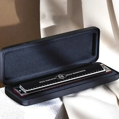 Harmonica 28 holes in key of C  with case for beginners adults professionals students friends gifts
