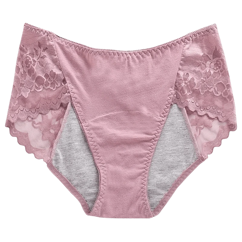 Women's Leak Proof Menstrual Panties lace Breathable SexysWaterproof Mid Waist Physiological Period Seamless  Underwear