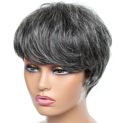 Cheap Human Hair Wigs Short Bob Pixie Cut Wig Human Hair For Women perruque cheveux humain Brazilian Colored Wig Machine Made