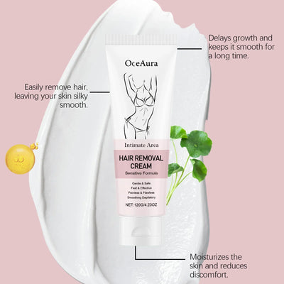 Intimate Areas Painless Hair Remover Cream Hair Growth Inhibitor Armpit Leg Permanent Depilatory Smooth Moisturizing Skin Care
