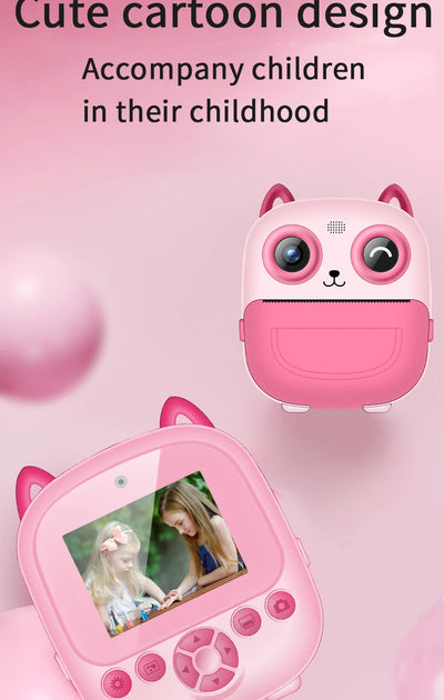 Children Digital Camera Instant Print Toys For Kids Thermal Print Camera HD 1080P Instant Photo Printing Camera Video Toys Gift