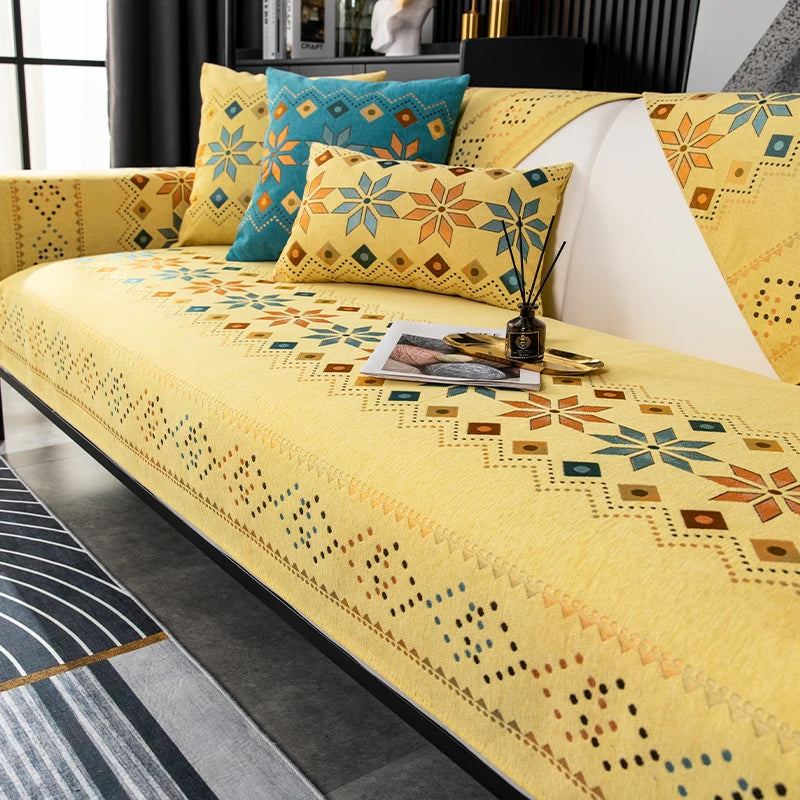 Sofa mats are universal all year round, simple and modern, pet friendly, non slip and scratch resistant, and home decoration pro