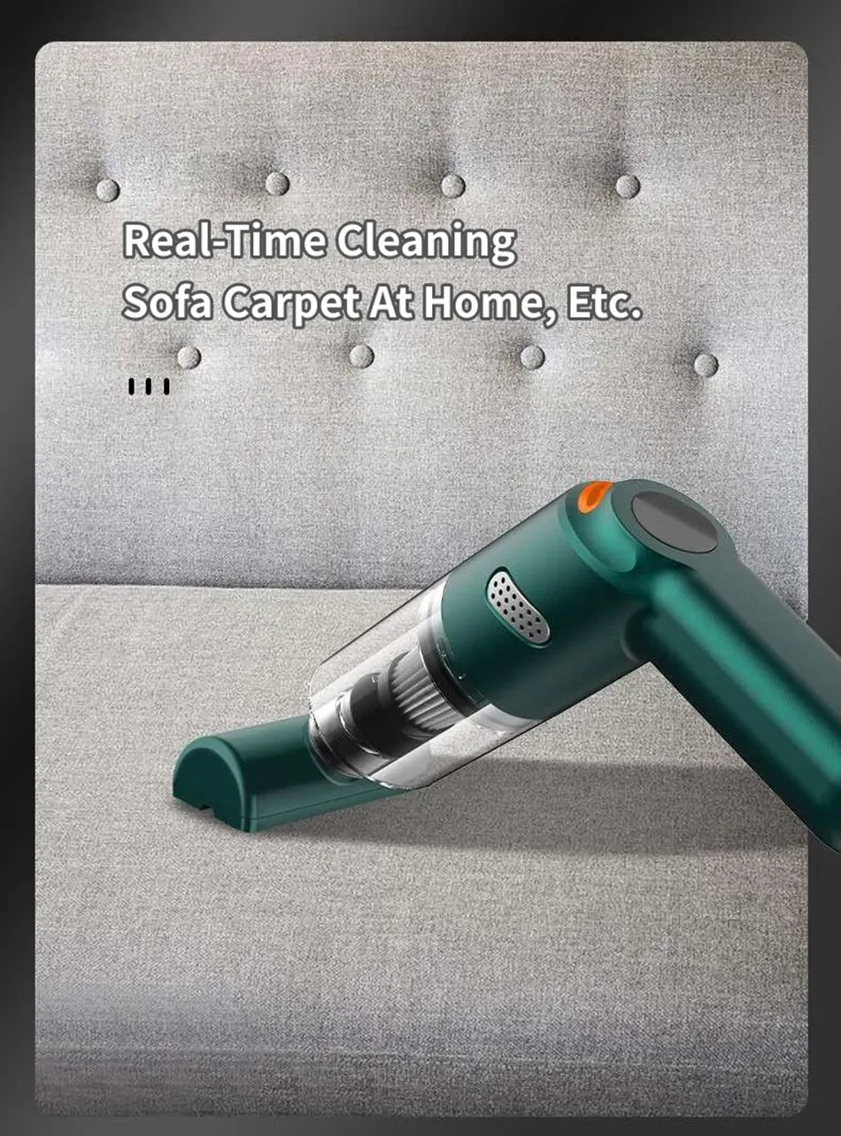 Portable Mini Car Vacuum Cleaner Rechargeable Handheld Automotive Vacuum Cleaner For Car Dust Catcher Cyclone Suction