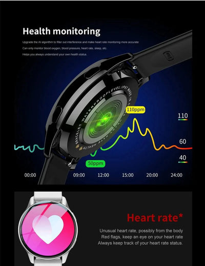 LIGE Women Bluetooth Call Smart Watch HeartRate Blood Pressure Monitoring Smartwatches Waterproof Men Smartwatch For Samsung IOS