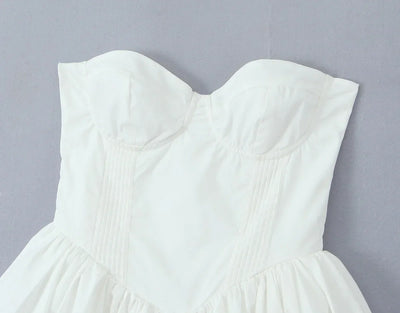 Luxury dresses women 2025 Summer dresses for women evening party dresses bodycon white mini dress elegant ruffle dress tube top