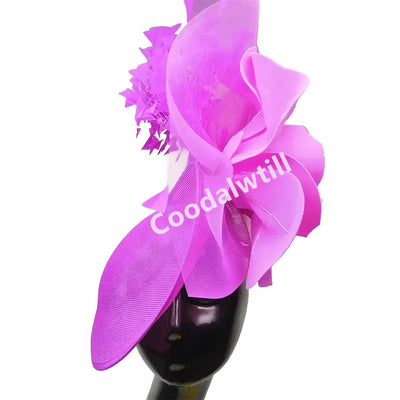 Royal Ascot Big Fascinator Derby Hat Women Kentucky Derby Headpiece Flower Wedding Fascinators Hats Hair Clip Ladies Chapeau