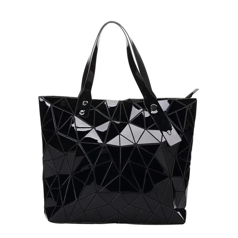 New Luxury Handbags Women Bags Designer Beach Large Tote Hologram Shoulder Bag Sac A Main Geometric Bag Bolsa Feminina Silver