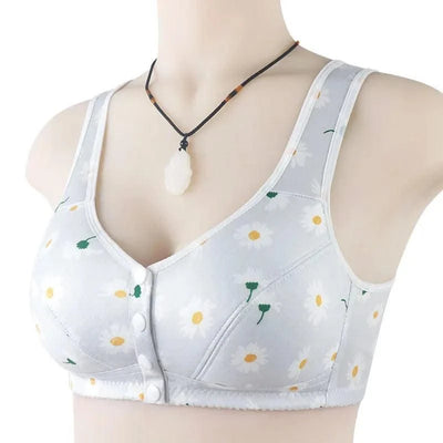 Bra For Women Wire Free Bra Cotton Underwear Front Closure Brassiere Women's Lingerie Large Bust 50 52 BCD Cup