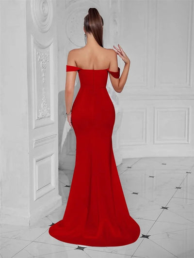 Cocktail Dress For Women Off Shoulder Sexy Floor Length Party Evening Night Outfit Club Formal Wedding Guest Maxi Gala Vestidos