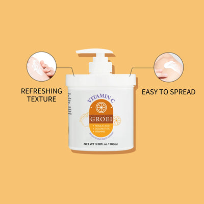 GROEI Brightening & Firming Orange Face Cream - 100ml for Radiant, Youthful Skin Moisturizing Cream