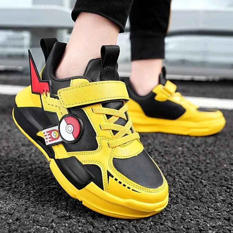 Kids Cartoon Sports Skate Shoes Lightweight for Easy Wear Children's Outdoor Casual Sneakers Non-Slip Sole for School Play