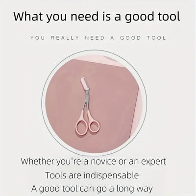 Precision eyebrow trimmer scissors with comb - a scratch free hair removal and shaping tool suitable for both men and women