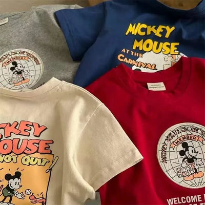 Children's Summer Clothing Cartoon Fashion Printed Children's Short Sleeved T-shirt Clothes Children's Birthday Clothes Gifts