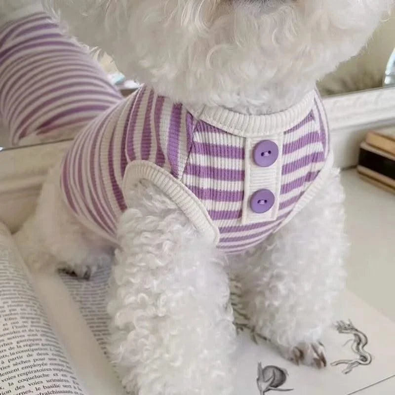 Pet Dog Vest Summer Puppy Clothes Cute Floral Flying Sleeves Dog T-Shirt Chihuahua Pug Bichon Cat Dog Apparel Dog Girl Clothing