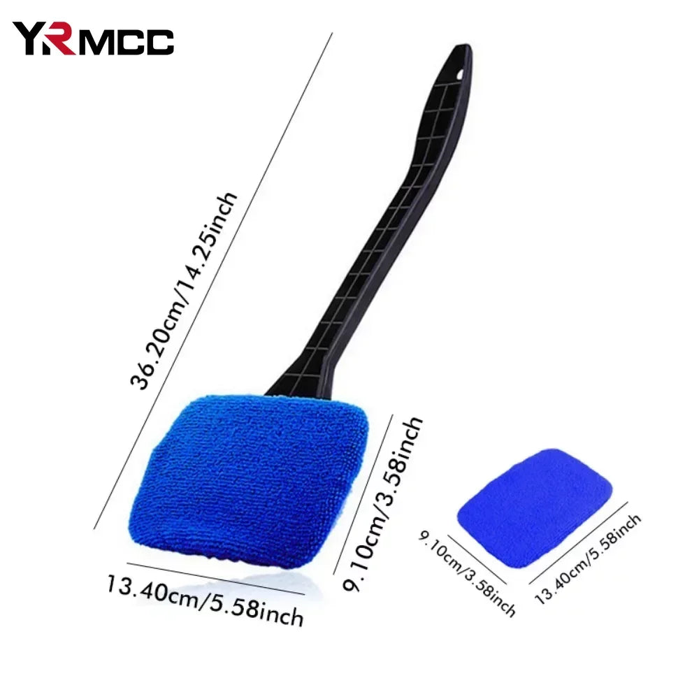Car Window Cleaning Brush Windshield Wash Tool Inside Interior Long Handle Cleaner Brush Kit Wash Tools for Auto Accessories