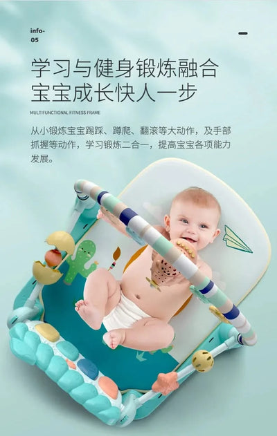 Baby Toys Musical Play Mats Piano Gym Newborn Toys Tummy Time Mat Baby Teether & Padded For Toddlers Early Learning Education