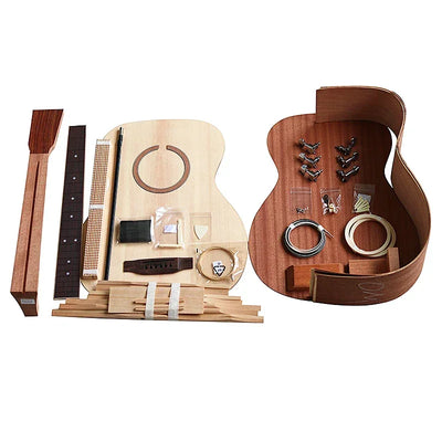 acoustic guitar DIY Kit folk ballad single guitar accessories package spruce solid wood side back plywood Rosewood fingerboar
