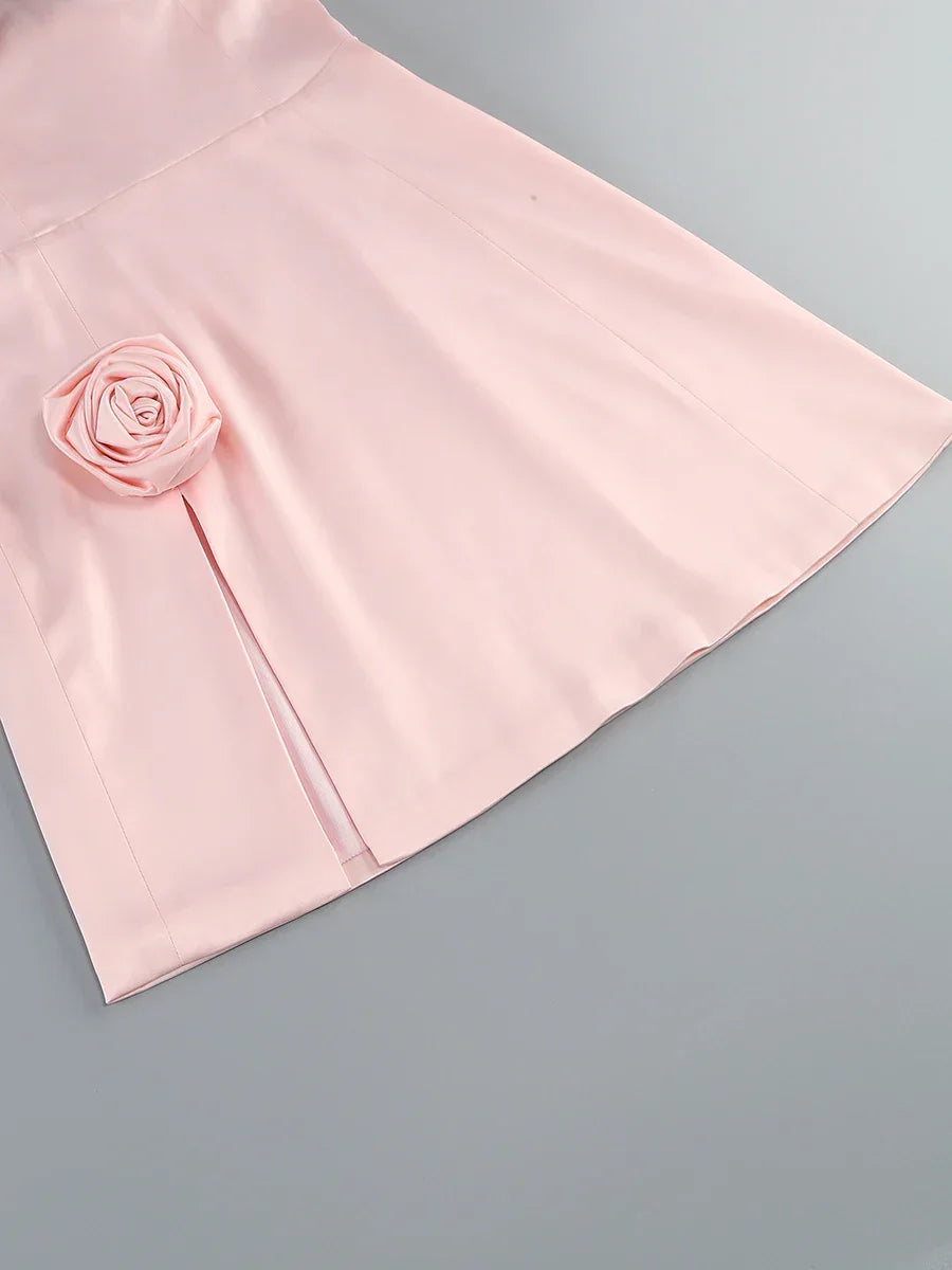 Elegant Party Dresses for Women 2024 Luxury Dress Birthday Outfits Sexy Pink Patwork Evening Gowns Women's Clothes Prom Gown