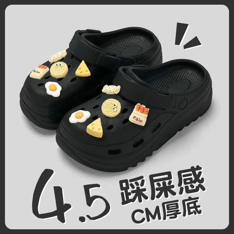 ZHIDA Clogs Sandals Men Women Couples Garden Shoes Summer Outdoor Slides Black White Minimalism EVA Rubber Outside Beach Shoes