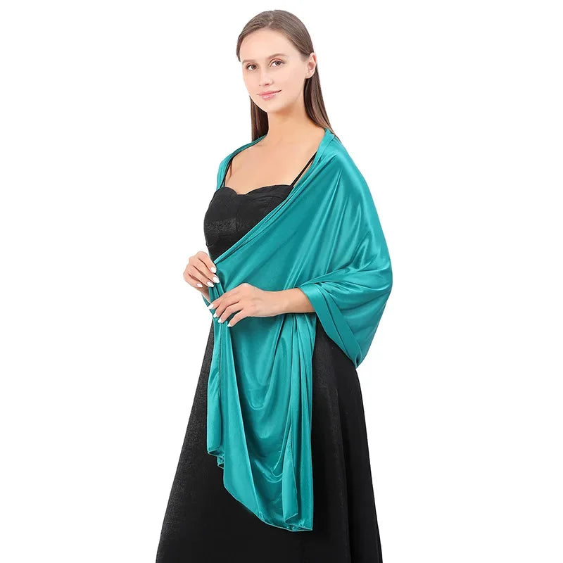 Elegant Silky Evening Dresses Shawls for Women Wedding Party Shawl Bride Bridesmaid Boleros Shrugs Banquet Capes Wraps