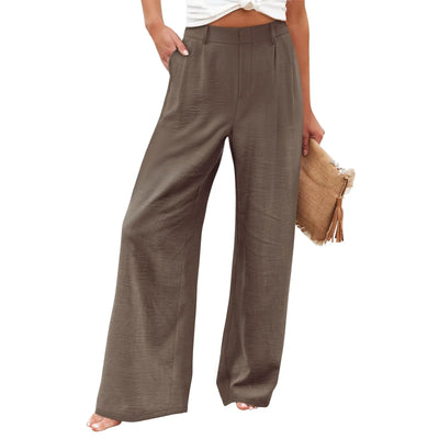 Women's Wide Leg Pants High Elastic Waisted In The Back Business Work Trousers Long Casual Pants Pants for Women Women’s Pants
