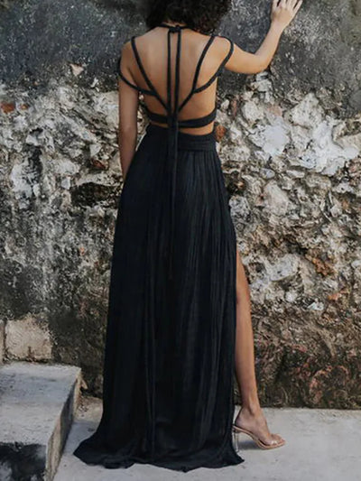 2025 Women Summer Loungewear Suits, Halter Short Top Maxi Skirts 2PCS Matching Sets, White Color Fashion Backless Ladies Outfit