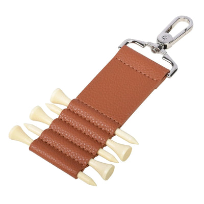 Portable PU Leather Golf Tee Holder  Quick Access Anti-Loss Clip for Outdoor Sports  Durable Golf Accessories