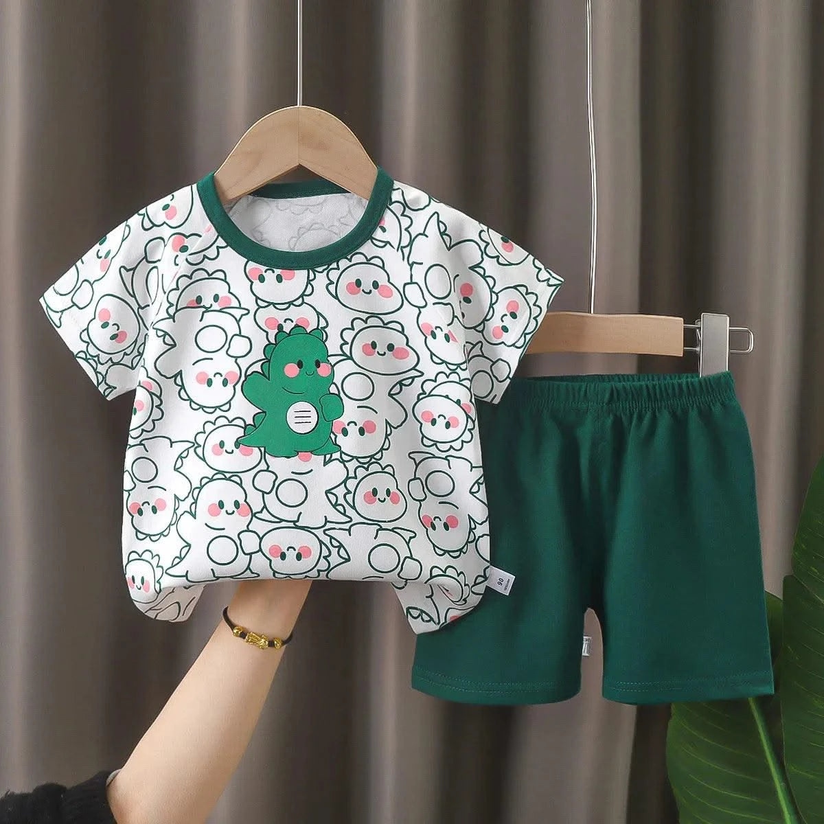 Summer Children Suits For Girls Short Sleeve Sets For Baby Girls Two Clothes T-shirt + Shorts Sets Toddler Clothing