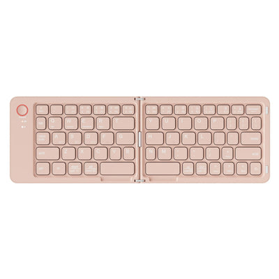 Double Folding Keyboard Mini Wireless Keyboard Foldable Dual Bluetooth Keyboard with Touchpad for Windows Android IOS iPad Phone