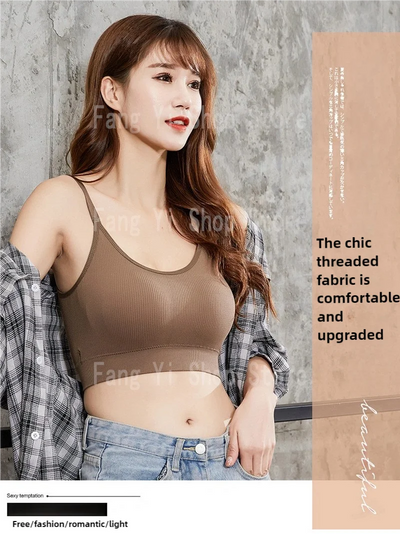 Women's seamless bra Full Cup Breathable bra Breathable comfort Sleep bra Running Fitness Sports bra Suspenders