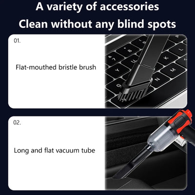 Portable Car Vacuum Cleaner  Wireless Handheld High Power Auto Vacuums Pet Home & Car Dual Use Vacuum Cleaners Low Noise USB NEW